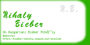 mihaly bieber business card